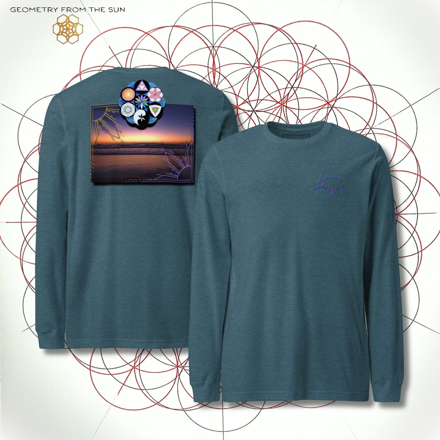 Silent Threshold Long Sleeve - LIMINAL HORIZONS - Geometry From The Sun