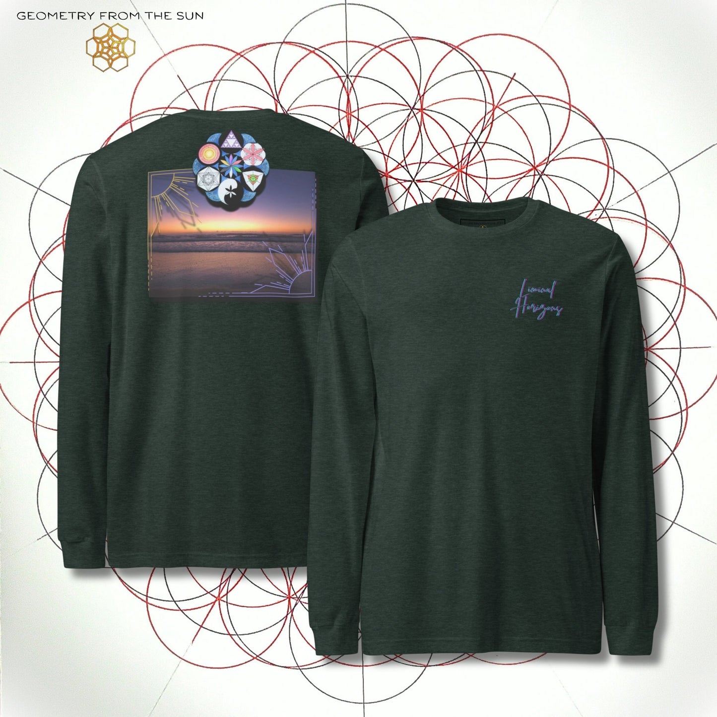 Silent Threshold Long Sleeve - LIMINAL HORIZONS - Geometry From The Sun