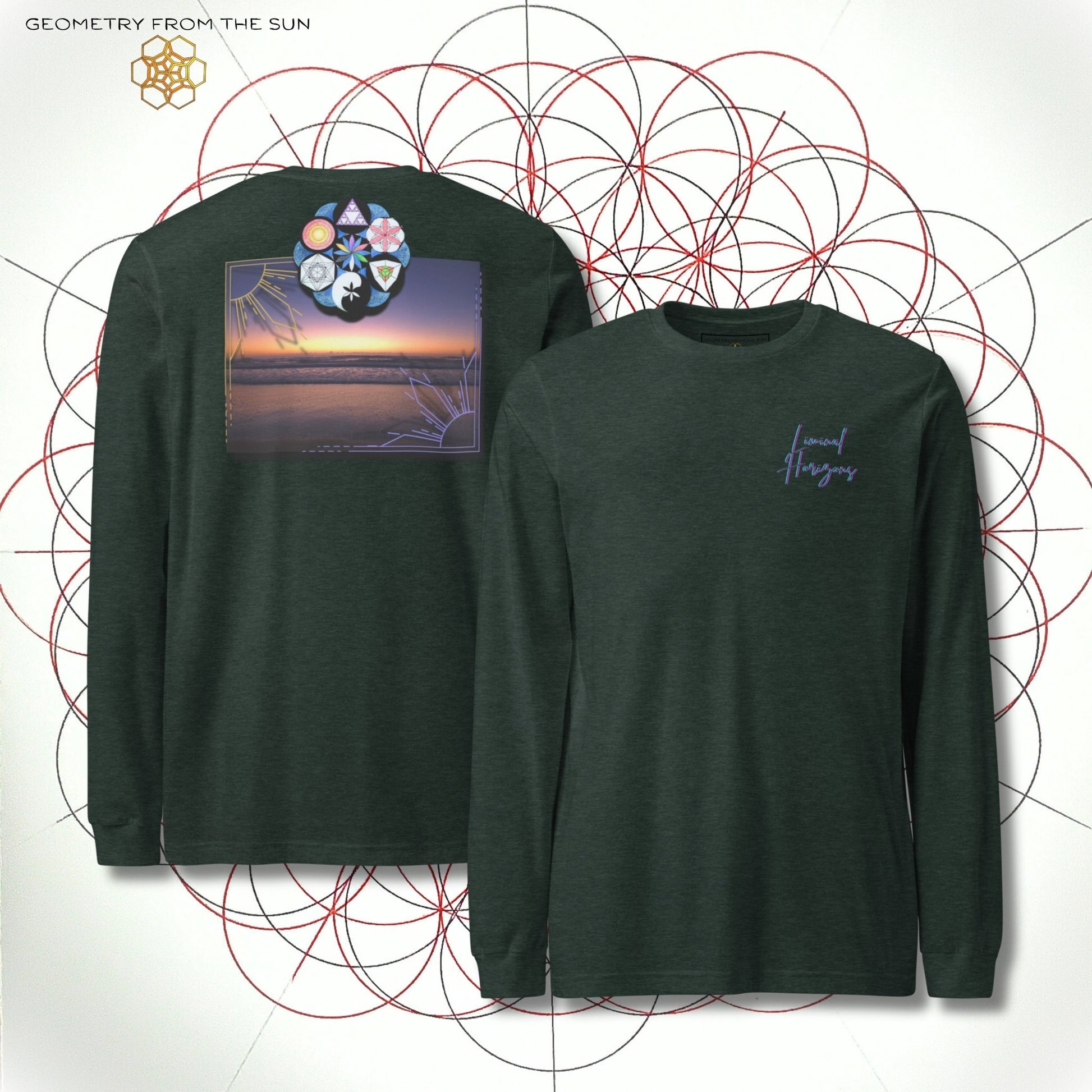 Silent Threshold Long Sleeve - LIMINAL HORIZONS - Geometry From The Sun