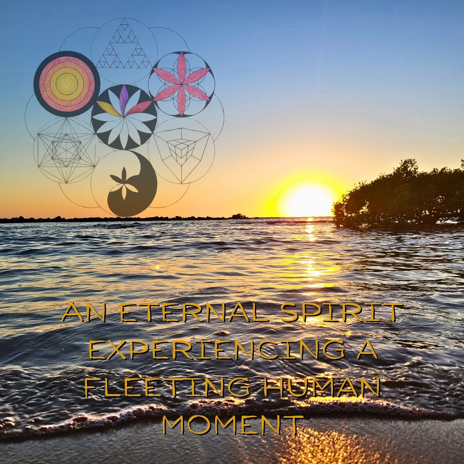 Spiritual Being, Human Experience Wall Art Poster - GEOMETRY AT DAWN - Geometry From The Sun