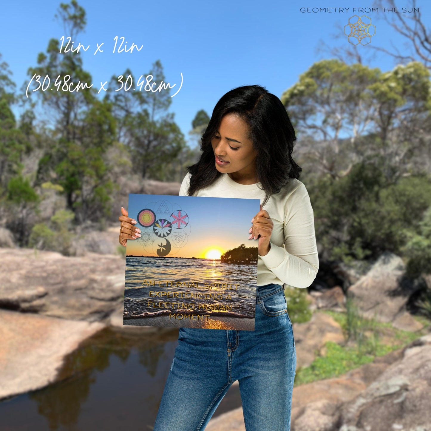 Spiritual Being, Human Experience Wall Art Poster - GEOMETRY AT DAWN - Geometry From The Sun