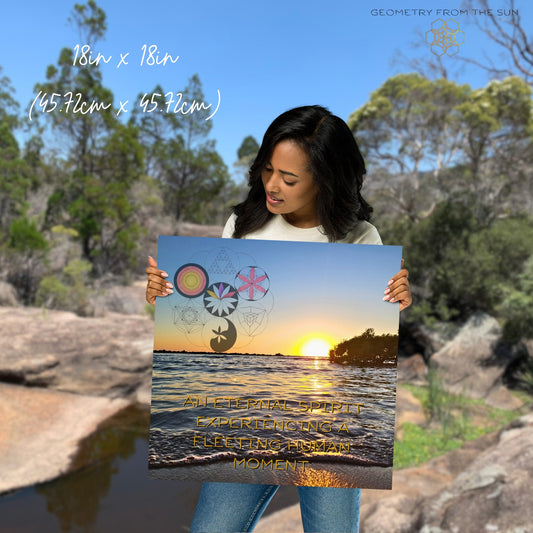 Spiritual Being, Human Experience Wall Art Poster - GEOMETRY AT DAWN - Geometry From The Sun