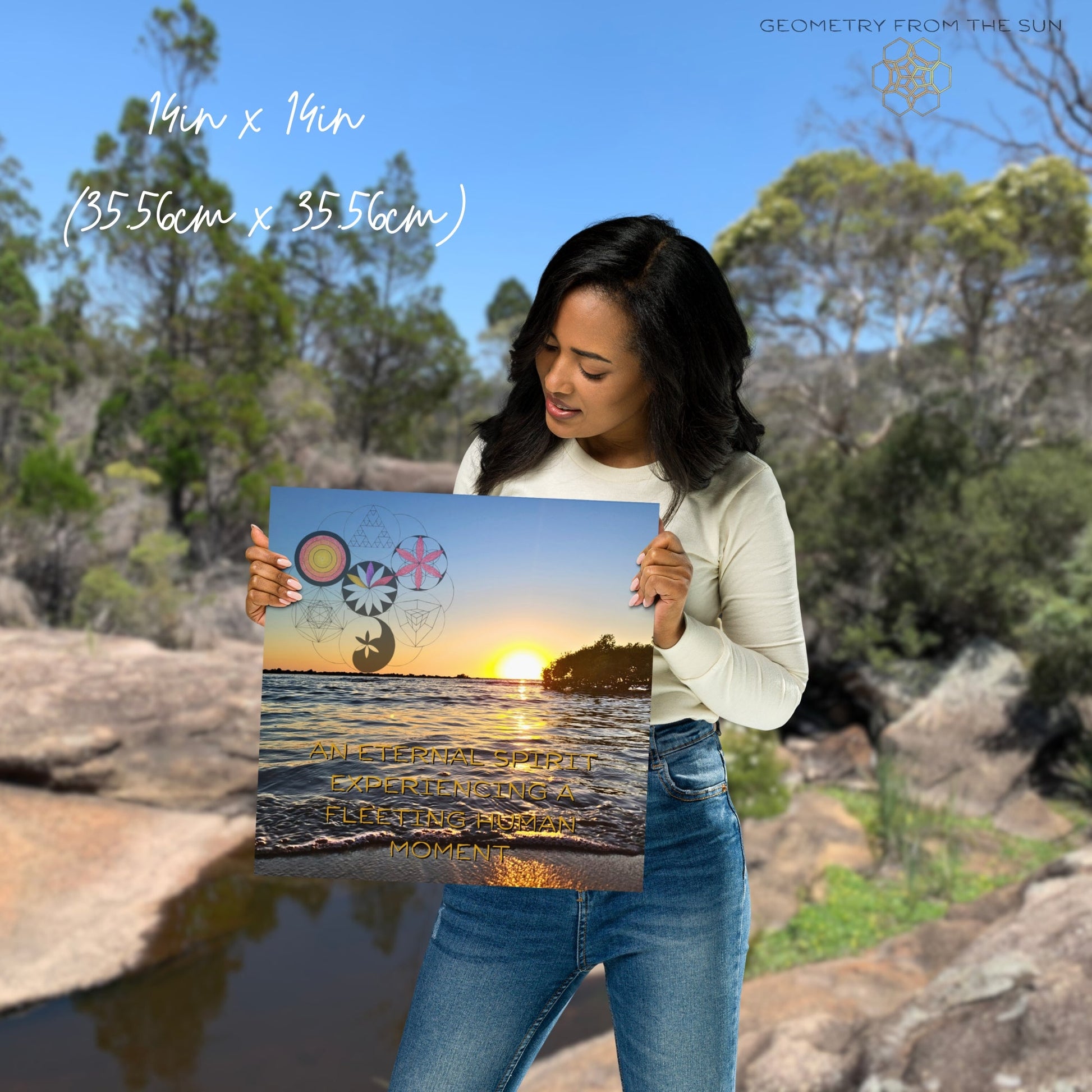 Spiritual Being, Human Experience Wall Art Poster - GEOMETRY AT DAWN - Geometry From The Sun