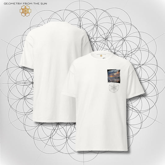 Sunrise Over Stillness Shirt - SACRED SKETCHES - Geometry From The Sun