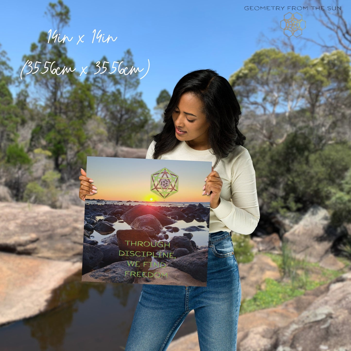 Through Discipline We Find Freedom Wall Art Poster - GEOMETRY AT DAWN - Geometry From The Sun