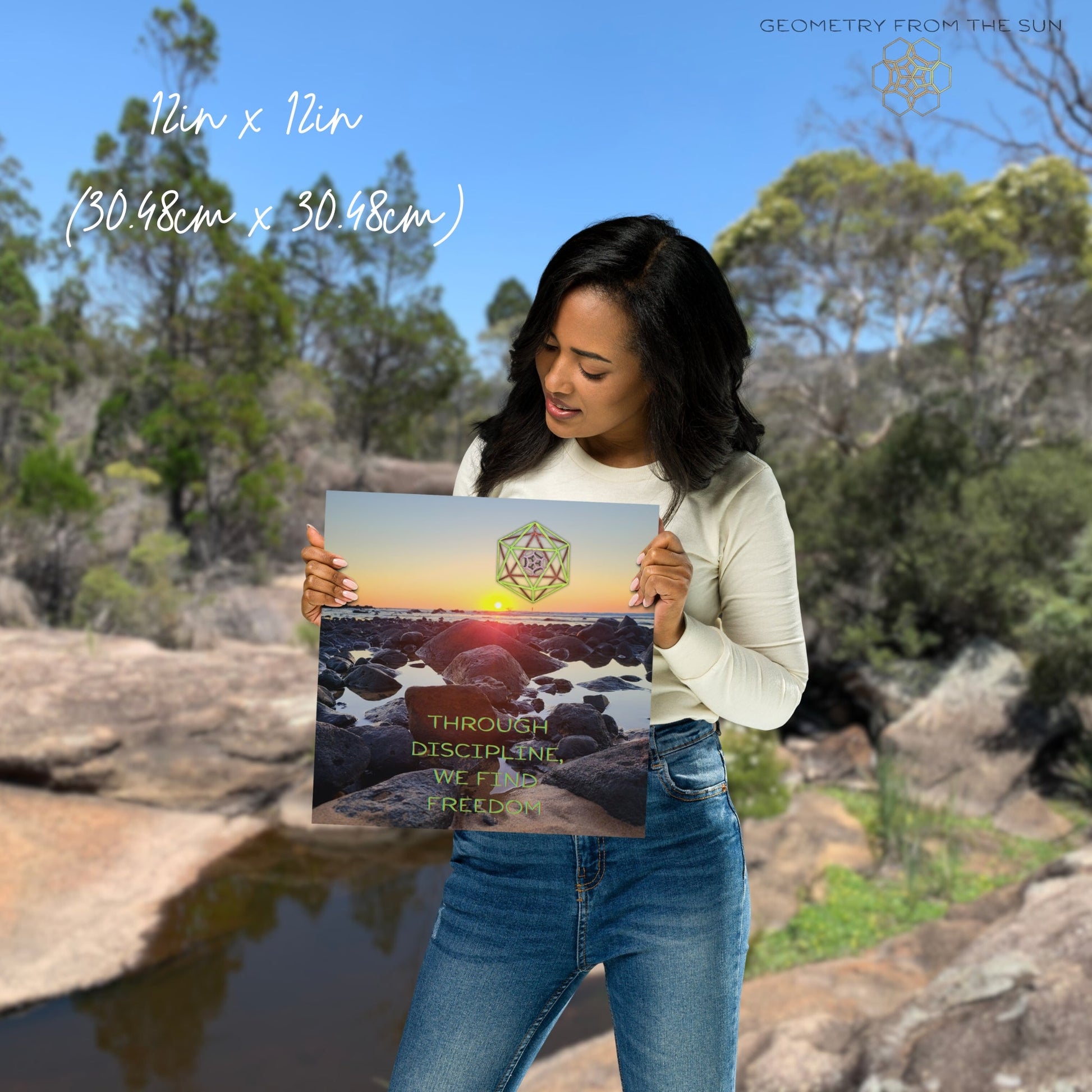 Through Discipline We Find Freedom Wall Art Poster - GEOMETRY AT DAWN - Geometry From The Sun