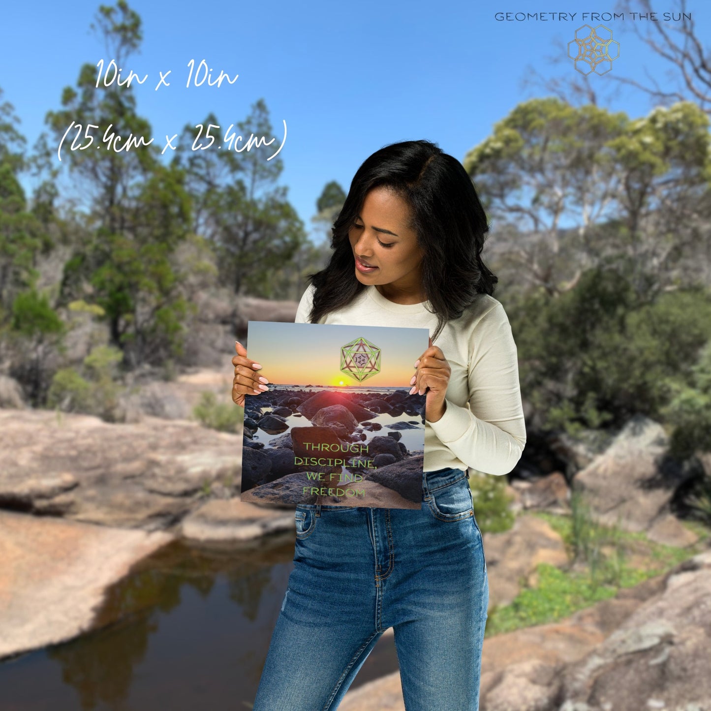 Through Discipline We Find Freedom Wall Art Poster - GEOMETRY AT DAWN - Geometry From The Sun