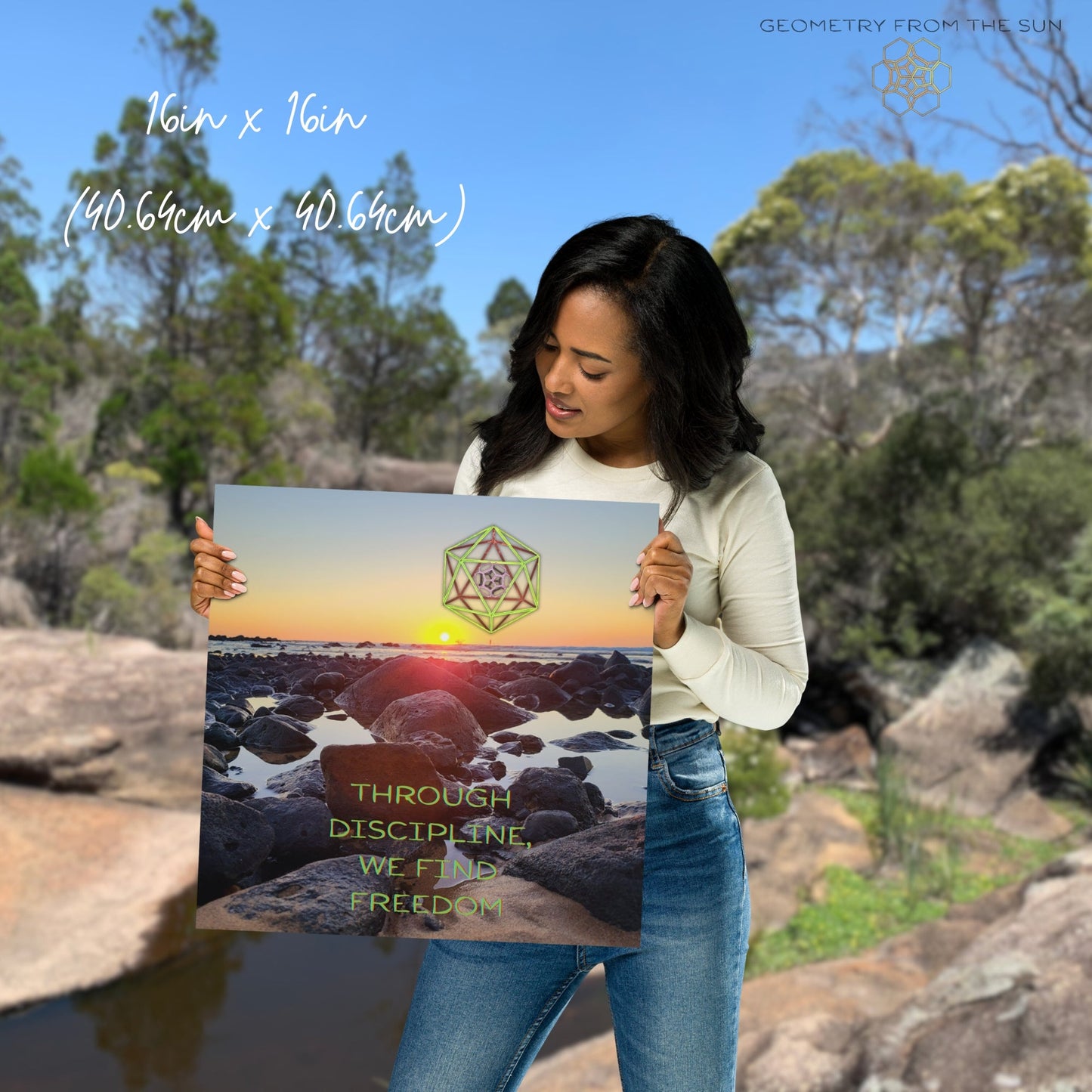 Through Discipline We Find Freedom Wall Art Poster - GEOMETRY AT DAWN - Geometry From The Sun