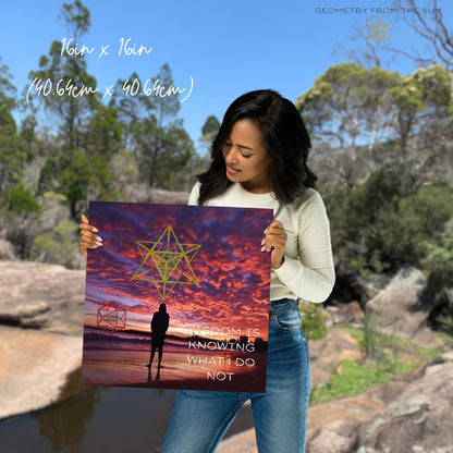 Wisdom Is Knowing... Wall Art Poster - GEOMETRY AT DAWN - Geometry From The Sun