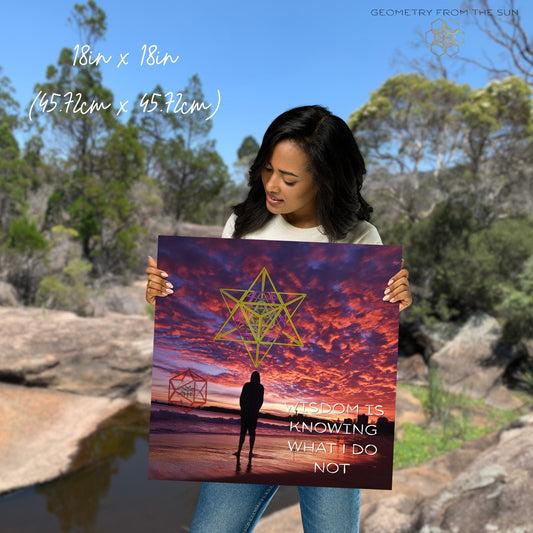 Wisdom Is Knowing... Wall Art Poster - GEOMETRY AT DAWN - Geometry From The Sun