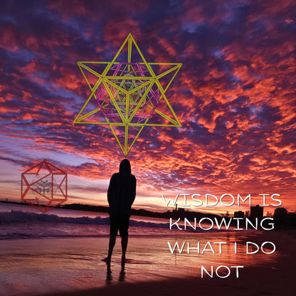 Wisdom Is Knowing... Wall Art Poster - GEOMETRY AT DAWN - Geometry From The Sun