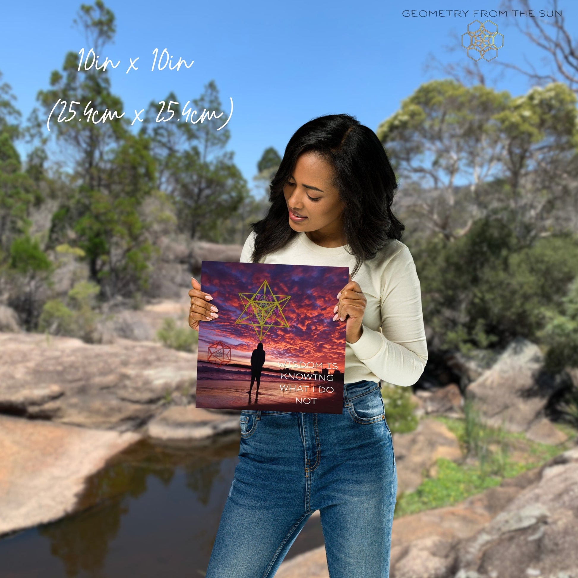 Wisdom Is Knowing... Wall Art Poster - GEOMETRY AT DAWN - Geometry From The Sun